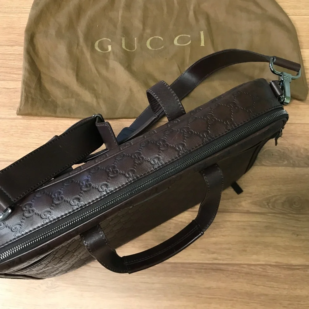 Authentic Gucci GG Supreme Guccissima Briefcase Laptop Bag